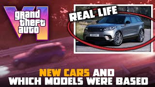 GTA VI All New Cars Revealed in Trailer  In game VS Real Life 2 [upl. by Akimot]