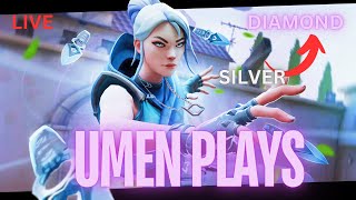 DAY 19 SILVER TO DIAMOND l VALORANT LIVE RANK PUSH l LIVE STREAM l HINDI [upl. by Arva124]