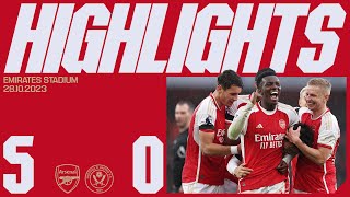 NKETIAH WITH A HATTRICK  Arsenal vs Sheffield United 50  Tomiyasus first goal [upl. by Criswell]