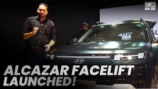 New 2024 Hyundai Alcazar Facelift Walkaround Review  Price Features Design  CARS24 New Cars [upl. by Verity]