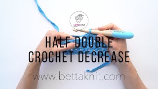 Crochet Half Double Crochet Decrease [upl. by Connelly]