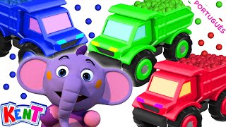 🔴 KENT O Elefante 🟣 Aprenda Cores Com Bolas  DESENHOS ANIMADOS [upl. by Donald472]