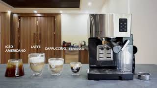 JASSY JS100 19 Bar espresso coffee machine with milk tank [upl. by Natie346]