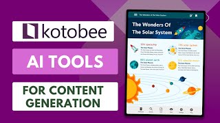 Kotobee Author New AI Content Generation Tools [upl. by Aimak]