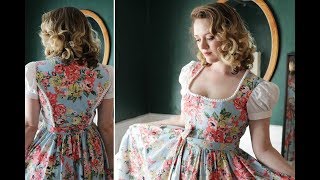 Sewing a Retro Dirndl Dress  Butterick 6352  Retro Rebuild  Pt 1 [upl. by Aeslehc]