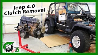 Jeep Clutch Removal 40L Straight 6 Engine [upl. by Aisereht105]