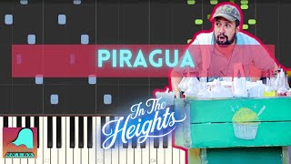 Piragua  In The Heights  Piano Accompaniment Tutorial Synthesia [upl. by Aenit]