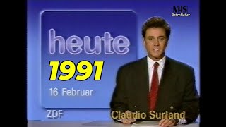 ZDF Heute vom 16021991  Programmtafel Sendeschluss mit Videotext [upl. by Atews]