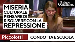 Voto in condotta Piccolotti Avs quotMiseria culturale pensare di risolvere con la repressionequot [upl. by Pucida]