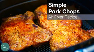 AIR FRYER Pork Chops Simple Recipe in under 10 minutes  EASY and TENDER [upl. by Shela]