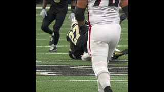 Drake London catches for a 17yard Gain vs New Orleans Saints [upl. by Ahsimin]