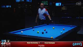 8BALL CLIFFHANGER  Shane Van Boening vs Oscar Dominguez  2018 US Open 8Ball Championship [upl. by Martica]