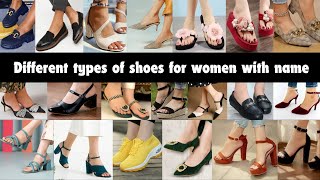 Different types of shoes for women with nameshoes nameladies shoesbrotherlaceandcloth [upl. by Assirrak958]