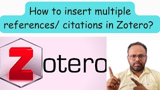 How to insert multiple citationreference in zotero reference manager research zotero citation [upl. by Clellan]