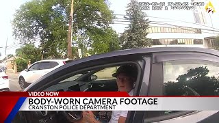 Video Now Bodycam footage showing what led up to a Cranston officer firing gun [upl. by Dierdre873]