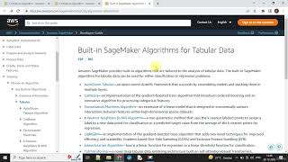 Lecture 41 Built in ML Algorithms in AWS SageMaker [upl. by Marrin]