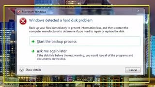 حل مشكلة Windows Detected a hard disk problem [upl. by Erolyat]