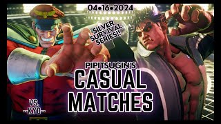 SFVPipitsugins Ranked Matches vs M Bison 04•16•2024 Silver Survival Series [upl. by Farver983]