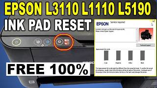 How to RESET Epson L3110L1110L5190 ink pad is at the end of its service life with FREE RESETTER [upl. by Assennav]