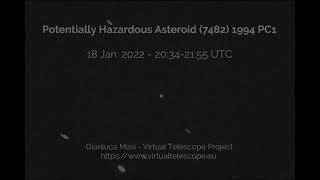 Potentially Hazardous Asteroid 7482 1994 PC1 close encounter flyby [upl. by Steck]