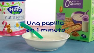 Cómo preparar una papilla de cereales en plato  Hero Baby [upl. by Arag351]