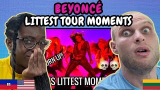 REACTION TO 🔥BEYONCES LITTEST TOUR MOMENTS🔥  FIRST TIME WATCHING [upl. by Modeerf]