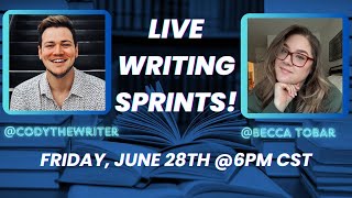 Write With US Live Writing Sprints  Featuring Becca Tobar [upl. by Molly]