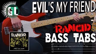 Rancid  Evils My Friend  Bass Cover With Tabs in the Video [upl. by Sudhir]