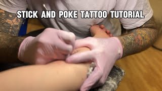 How to Stick and Poke Tattoo w EUROPEANSON222 [upl. by Peder]