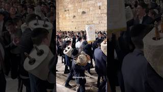 Second Hakafot after the Simchat Torah holiday at the Western Wall in Jerusalem Israel 2024 [upl. by Ralaigh]