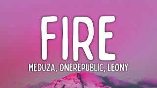 MEDUZA OneRepublic Leony  Fire Lyrics UEFA EURO 2024 Song [upl. by Adaval]