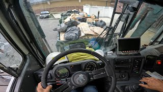 How Pull out Dumpsters Work GARBAGE TRUCK Front Load [upl. by Warrin]