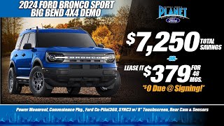 New 2024 Ford Bronco Sport Big Bend  7250 OFF  379m Lease for 48m  Ford Dealer in Dallas TX [upl. by Bartie]