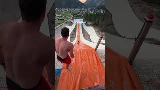 We turned a Ski Jump ramp into a Huge Slip’N’Slide [upl. by Adlemy]