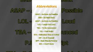 Abbreviations English Test testyourknowledge englishimprove abbreviation engtest [upl. by Farro]