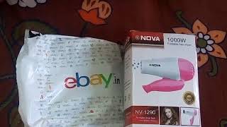 NOVA NV1290 1000 WATT HAIR DRYER UNBOXING amp REVIEW [upl. by Rhodie]