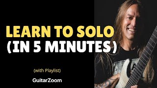 Learn To Solo In 5 Minutes  6 Note Soloing Technique  Steve Stine Guitar Lesson [upl. by Lezah]