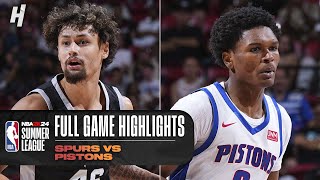 San Antonio Spurs vs Detroit Pistons  Full Game Highlights  July 14 2023 Summer League [upl. by Orihakat]