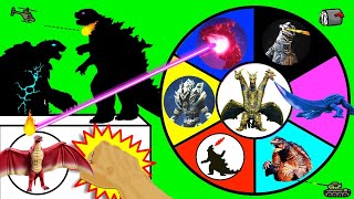 GODZILLA VS GAMERA Spinning Wheel Slime Game w RARE Figures Kaiju amp Toys [upl. by Dash]