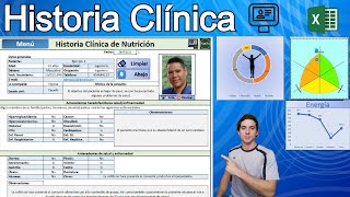 Historia Clínica Nutricional en Excel  Registro y seguimiento de pacientes  Cálculo automático [upl. by Eillim]