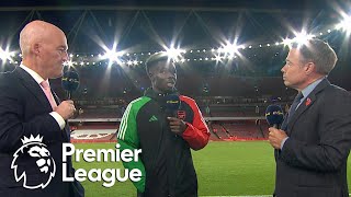 Bukayo Saka Arsenal a bit disappointed with draw against Liverpool  Premier League  NBC Sports [upl. by Fielding]