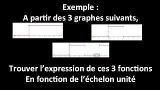 Ex  Trouver l expression de 3 fonctions en fonction de léchelon unité [upl. by Cavallaro]