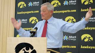 Kirk Ferentz previews Iowa footballs West Coast trip to UCLA [upl. by Veronique217]