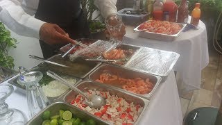 Banquetes para fiestas Banquetes a Domicilio MARISCOS BUFFET [upl. by Fessuoy]