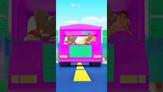 Wheels On The Bus Go Round And Round shorts wheelsonthebus ytshort kidssongs nurseryrhymes [upl. by Swetiana]