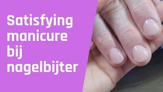 Satisfying manicure en acryl bij een nagelbijter [upl. by Freeland]