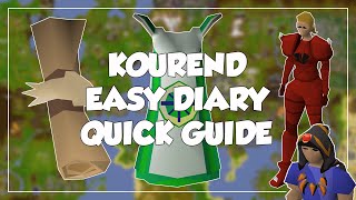 OUTDATED Kourend Easy Diary Quick Guide  Old School RunescapeOSRS [upl. by Abad]