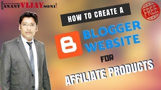 How to Create Blogger Website for Affiliate Products  Blogger Hindi Tutorial [upl. by Knapp]