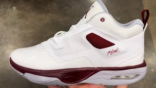 Jordan Stay Loyal 3 White Wolf Grey Team Red Basketball Shoes [upl. by Hait]