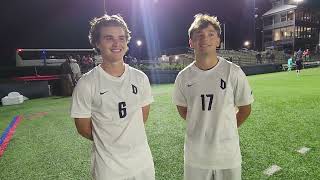 Duquesne M Soccer MF Grant McIntosh amp MF Jaxon Ervin 82224 [upl. by Mayram275]